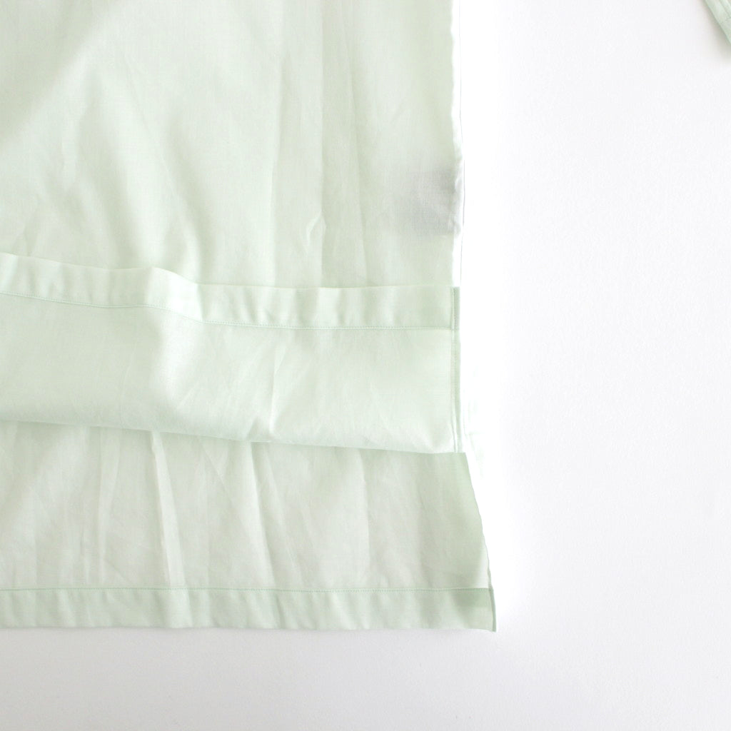 ORGANIC PERU PIMA COTTON LOAN OPEN COLLAR SHIRT #GREEN [A24A-18SH03C]