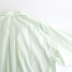 ORGANIC PERU PIMA COTTON LOAN OPEN COLLAR SHIRT #GREEN [A24A-18SH03C]