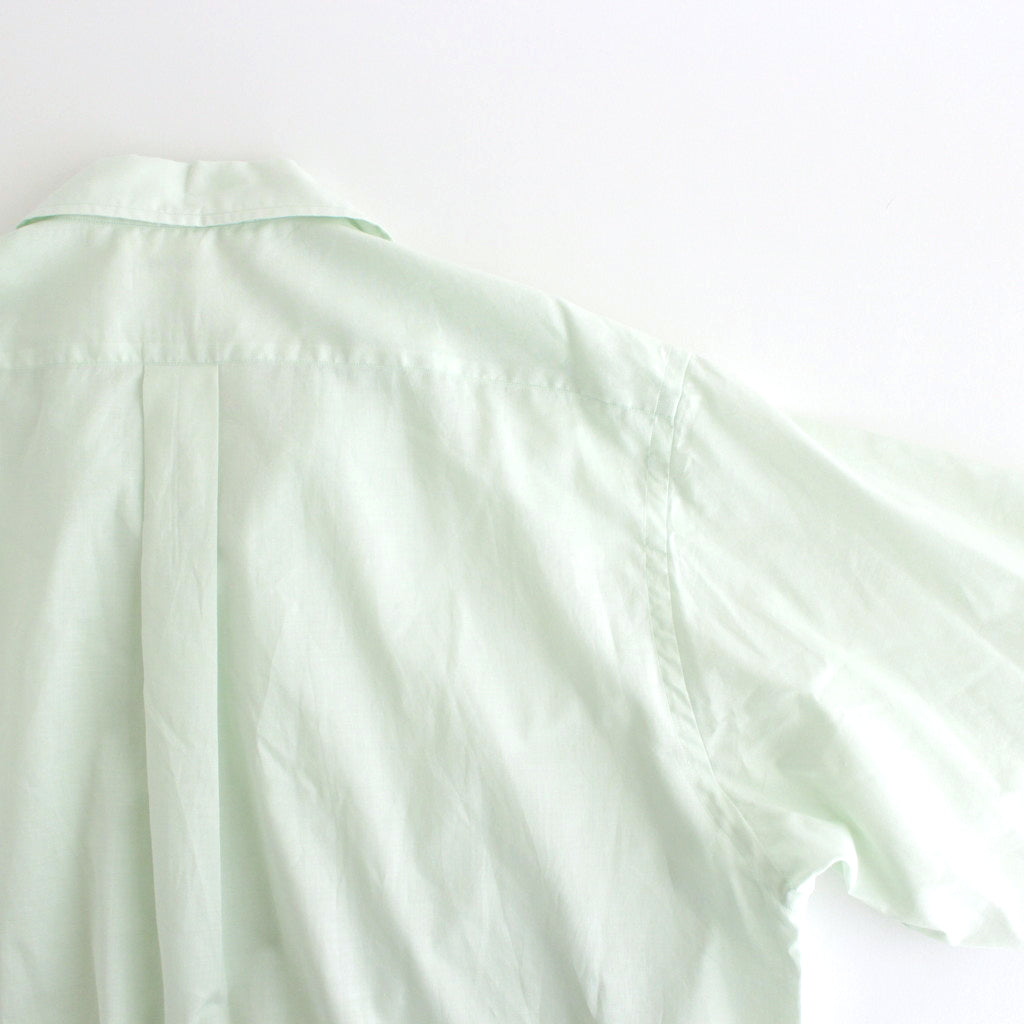 ORGANIC PERU PIMA COTTON LOAN OPEN COLLAR SHIRT #GREEN [A24A-18SH03C]