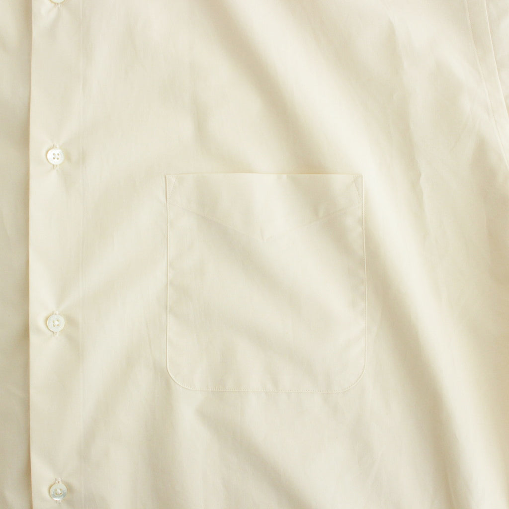 ORGANIC GIZA TYPEWRITER COMFORT FIT SHIRT #ECRU [A24A-09SH01C]