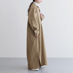 COTTON LINEN HIGH TWIST GABARDINE TUNIC OP #KHAKI [16832 55022]