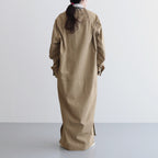 COTTON LINEN HIGH TWIST GABARDINE TUNIC OP #KHAKI [16832 55022]