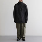 British Wool Half Zip Knit Made by macalastair #Dark Graphite x Gritstone [6033-1301]