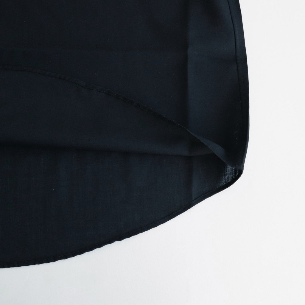 WOOL REGULAR COLLAR SHIRT #NAVY [BN-24SM-026]