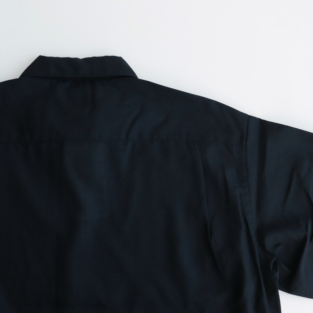 WOOL REGULAR COLLAR SHIRT #NAVY [BN-24SM-026]