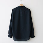 WOOL REGULAR COLLAR SHIRT #NAVY [BN-24SM-026]