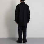 WOOL REGULAR COLLAR SHIRT #NAVY [BN-24SM-026]