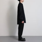 WOOL REGULAR COLLAR SHIRT #NAVY [BN-24SM-026]