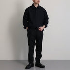 WOOL REGULAR COLLAR SHIRT #NAVY [BN-24SM-026]