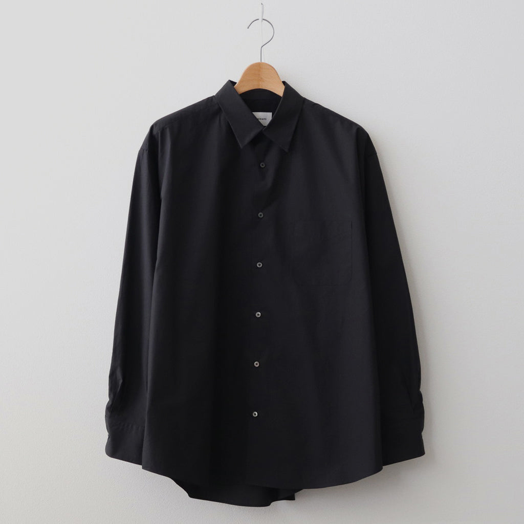 ORGANIC GIZA TYPEWRITER COMFORT FIT SHIRT #BLACK [A24A-09SH01C]