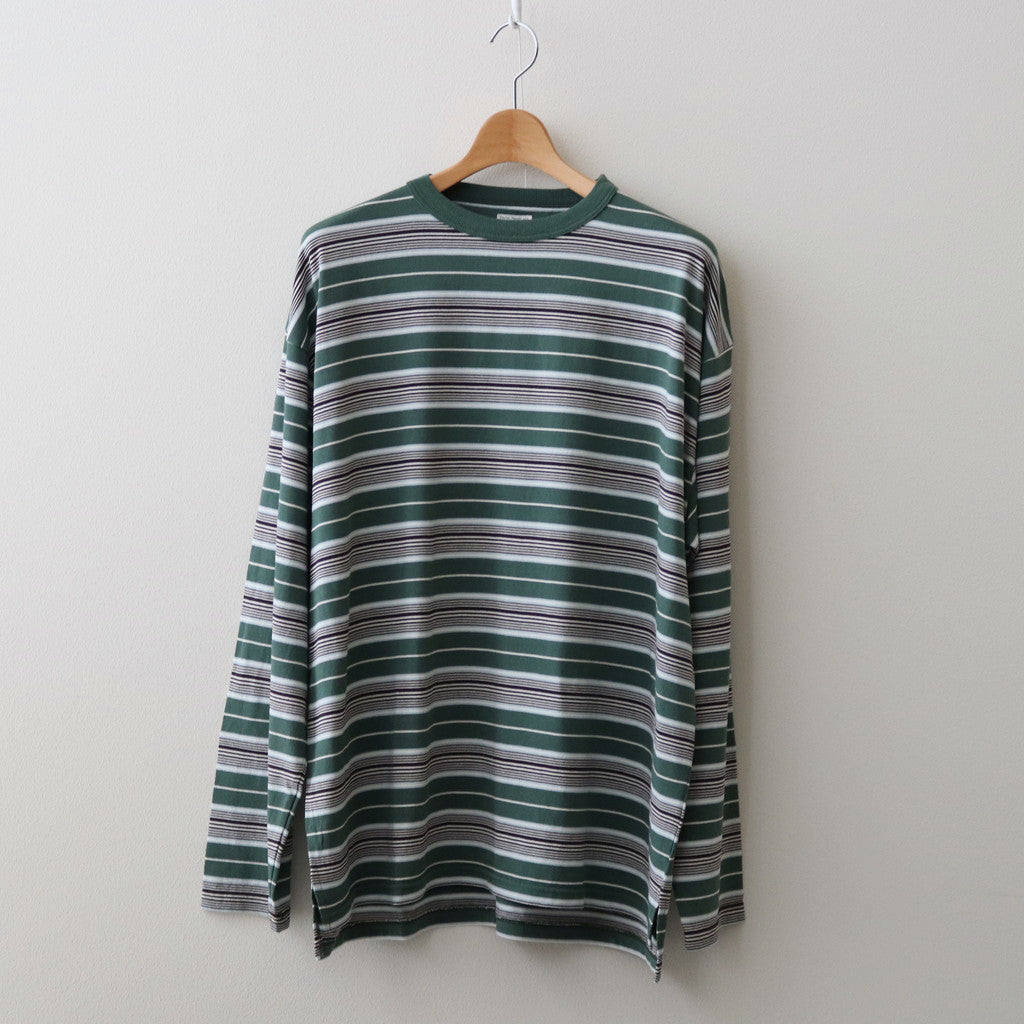 BORDER LS TOP #GREEN×NAVY [PMAR-CL02]