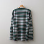 BORDER LS TOP #GREEN×NAVY [PMAR-CL02]