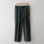 ORGANIC WOOL 2/80 TROPICAL CLASSIC FIT EASY PANTS #OLIVE [A24A-14PT01C]