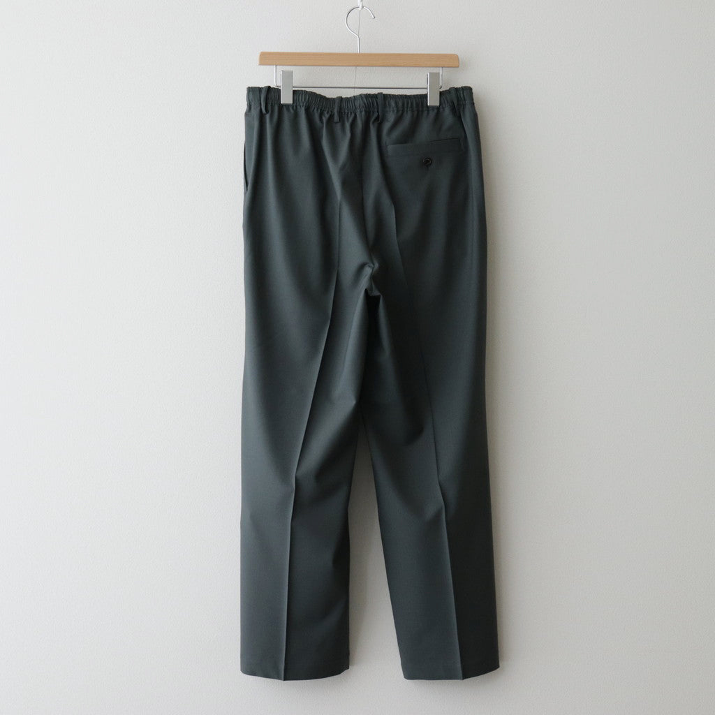 ORGANIC WOOL 2/80 TROPICAL CLASSIC FIT EASY PANTS #OLIVE [A24A-14PT01C]