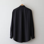 ORGANIC WOOL 2/80 TROPICAL COMFORT FIT SHIRT #CHARCOAL [A24A-14SH01C]