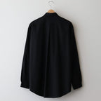 ORGANIC WOOL 2/80 TROPICAL COMFORT FIT SHIRT #BLACK [A24A-14SH01C]