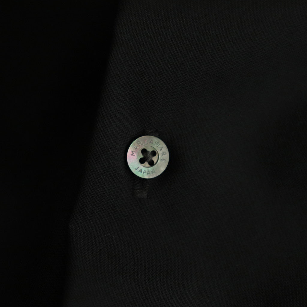 ORGANIC WOOL 2/80 TROPICAL COMFORT FIT SHIRT #BLACK [A24A-14SH01C]