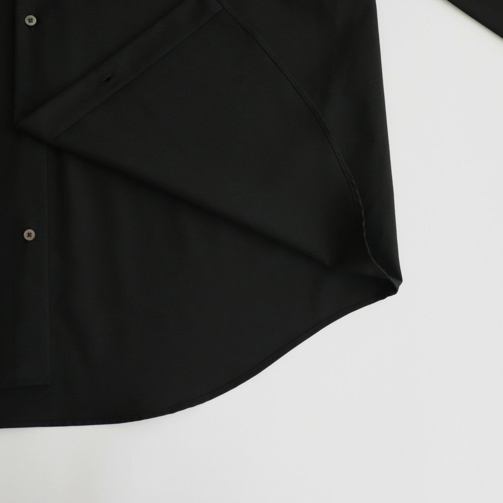 ORGANIC WOOL 2/80 TROPICAL COMFORT FIT SHIRT #BLACK [A24A-14SH01C]