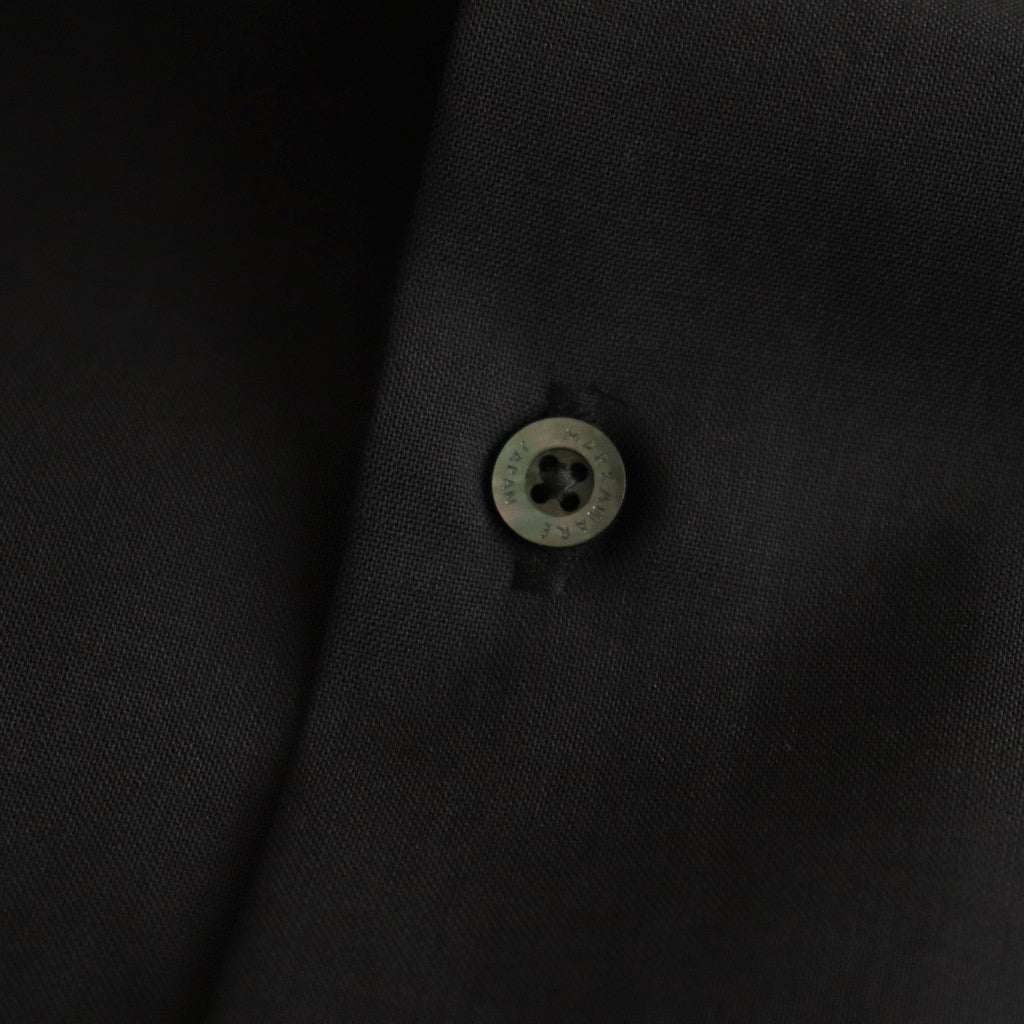 ORGANIC WOOL 2/80 TROPICAL COMFORT FIT SHIRT #CHARCOAL [A24A-14SH01C]