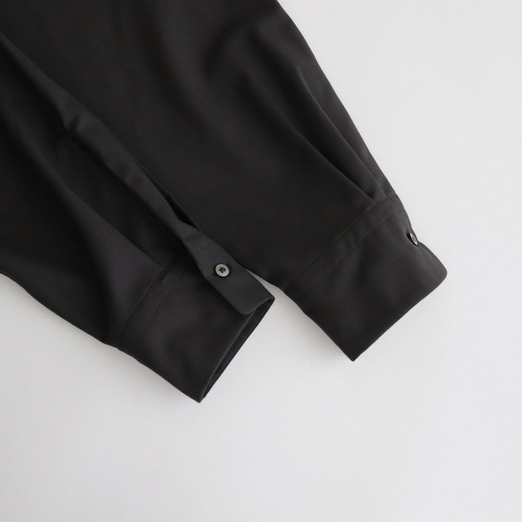 ORGANIC WOOL 2/80 TROPICAL COMFORT FIT SHIRT #CHARCOAL [A24A-14SH01C]