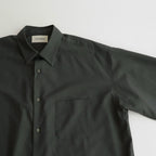 ORGANIC WOOL 2/80 TROPICAL COMFORT FIT SHIRT #OLIVE [A24A-14SH01C]