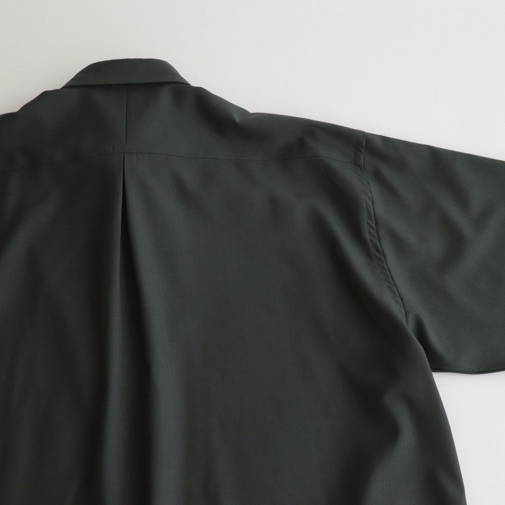 ORGANIC WOOL 2/80 TROPICAL COMFORT FIT SHIRT #OLIVE [A24A-14SH01C]