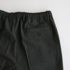 ORGANIC WOOL 2/80 TROPICAL CLASSIC FIT EASY PANTS #OLIVE [A24A-14PT01C]