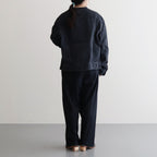 COLLARLESS DENIM JACKET #FADEBLACK [BHSW23F4]