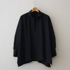 BOURRIENNE avec YLEVE COTTON TYPEWRITER PONCHO SH / MA #NAVY [16841 50112]