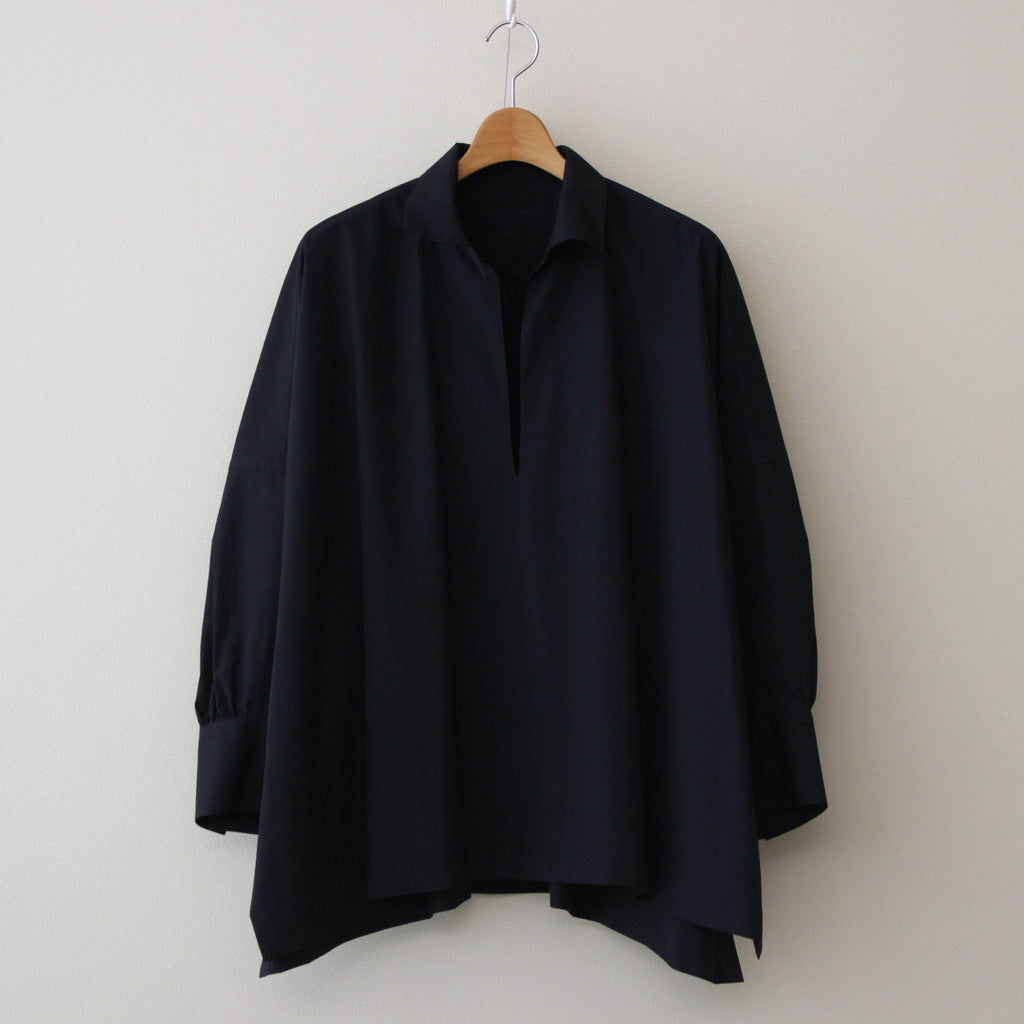 BOURRIENNE avec YLEVE COTTON TYPEWRITER PONCHO SH / MA #NAVY [16841 50112]