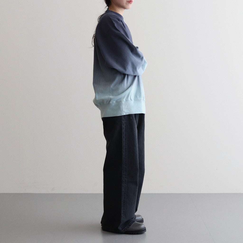 LIGHT SWEAT CREW-NECK P/O #DARKNAVY×SAXE [BHSW23F12]