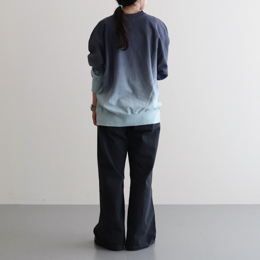 LIGHT SWEAT CREW-NECK P/O #DARKNAVY×SAXE [BHSW23F12]