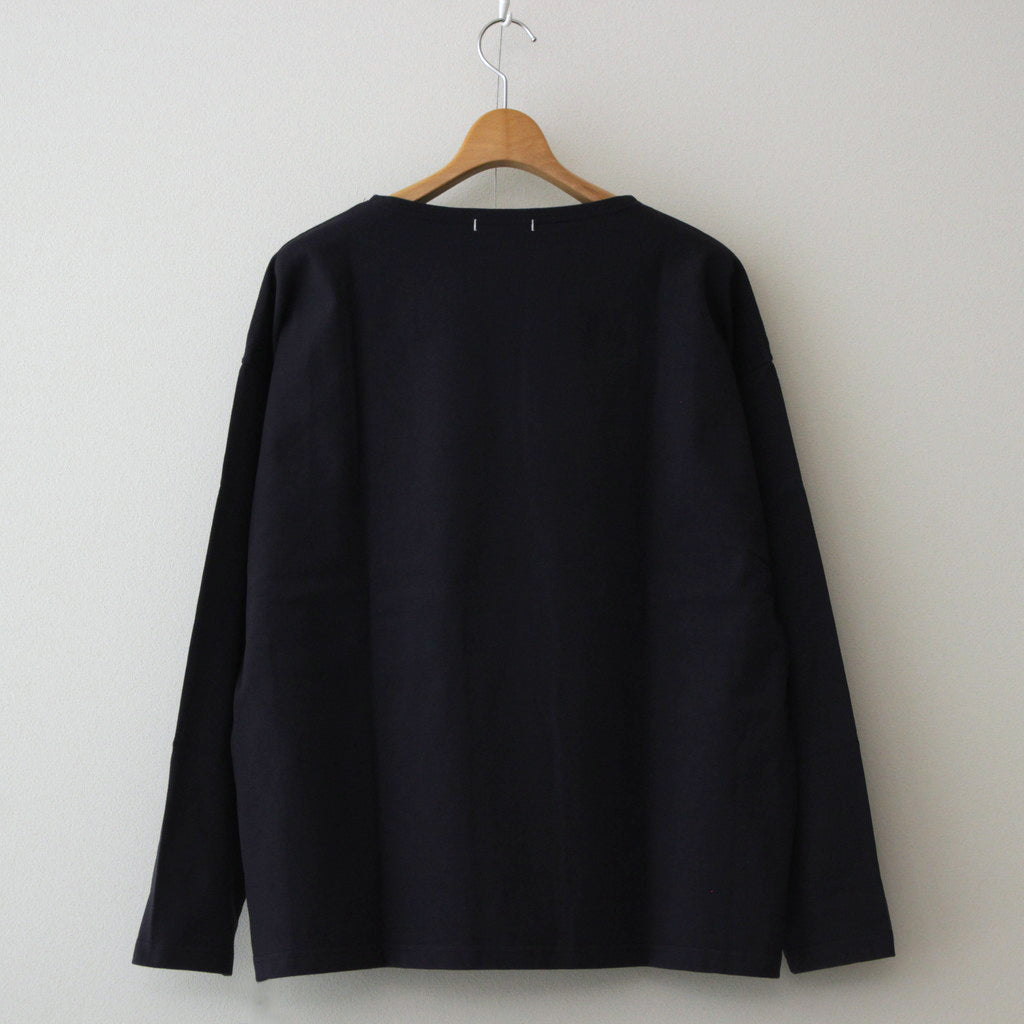 ORGANIC COTTON JERSEY BOAT NECK P/O #NAVY [17041 66345]