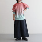 LIGHT SWEAT CREW-NECK P/O #SALMON×MINT [BHSW23F12]