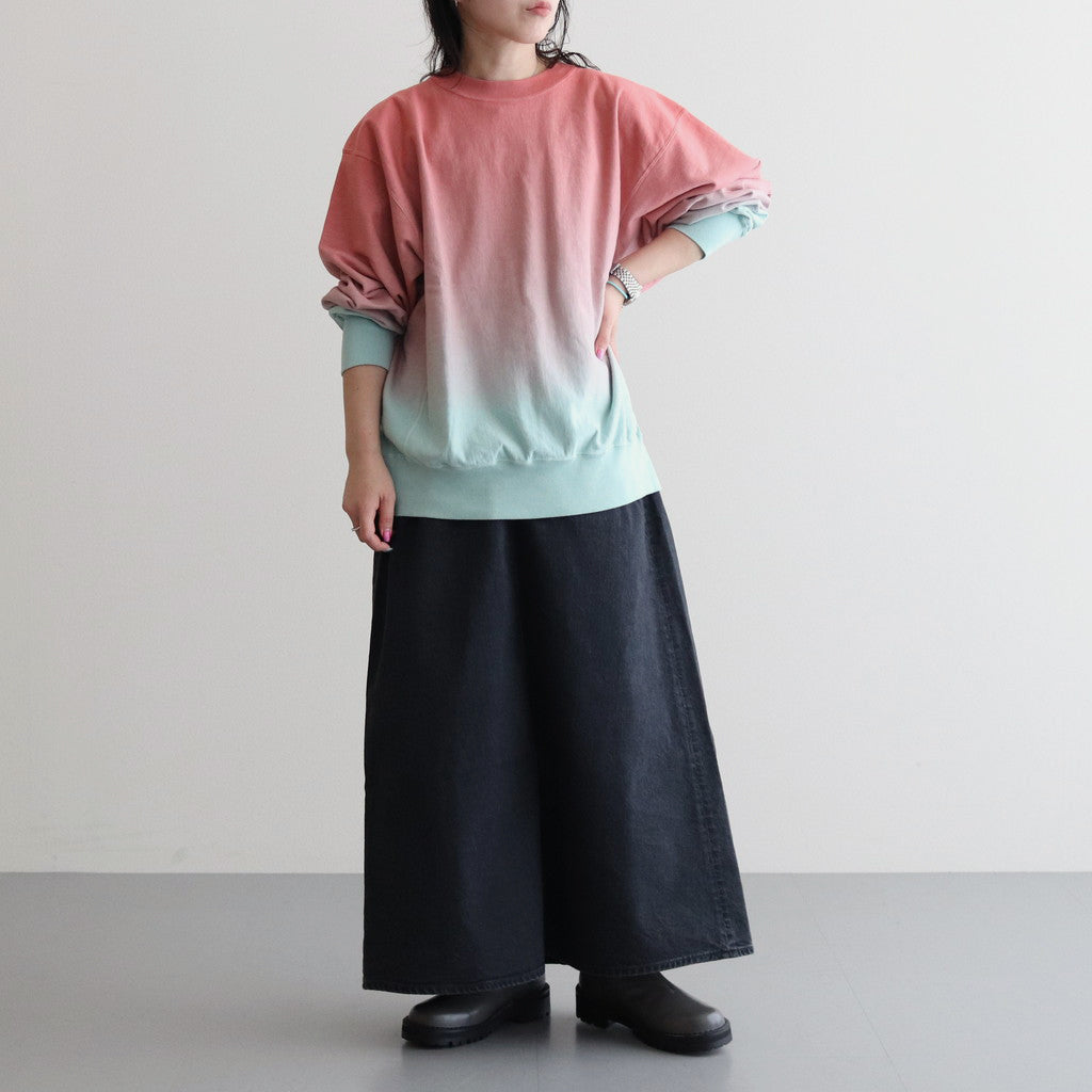 LIGHT SWEAT CREW-NECK P/O #SALMON×MINT [BHSW23F12]