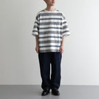 CRABBIE / ジャカード S/S ポケットTee #OFF WHITE [DN-1202C2]