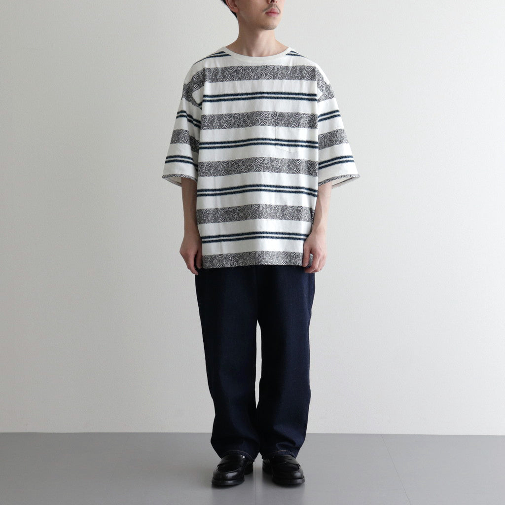 CRABBIE / ジャカード S/S ポケットTee #OFF WHITE [DN-1202C2]