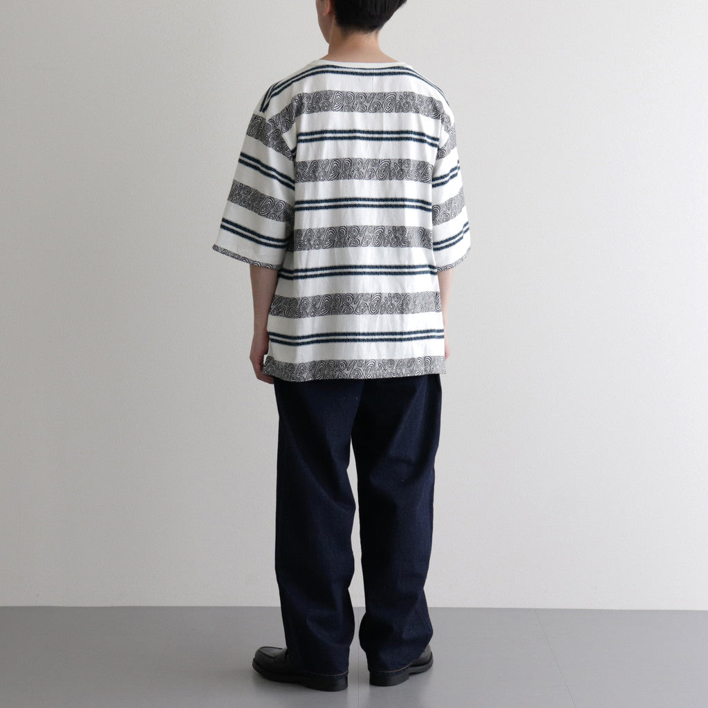 CRABBIE / ジャカード S/S ポケットTee #OFF WHITE [DN-1202C2]