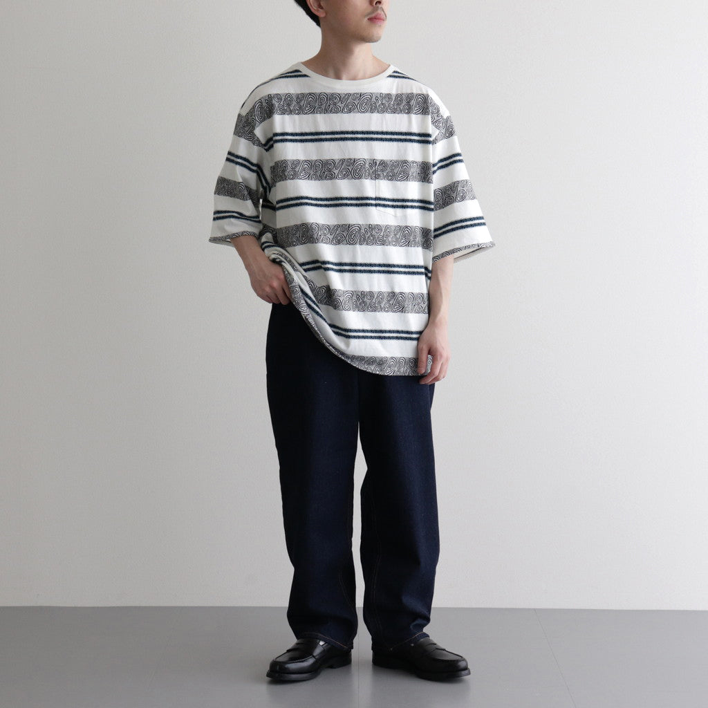 CRABBIE / ジャカード S/S ポケットTee #OFF WHITE [DN-1202C2]