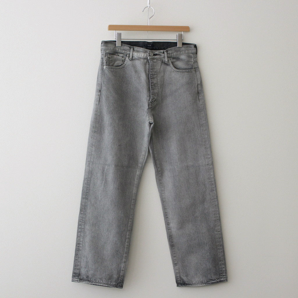 13.5oz DENIM STRAIGHT FADE #ICE BLACK [17041 40045]