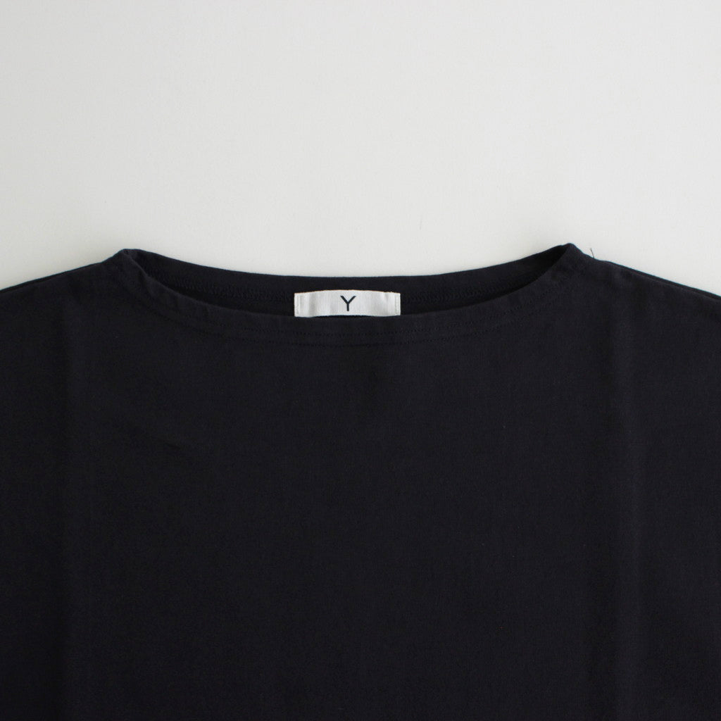 ORGANIC COTTON JERSEY BOAT NECK P/O #NAVY [17041 66345]