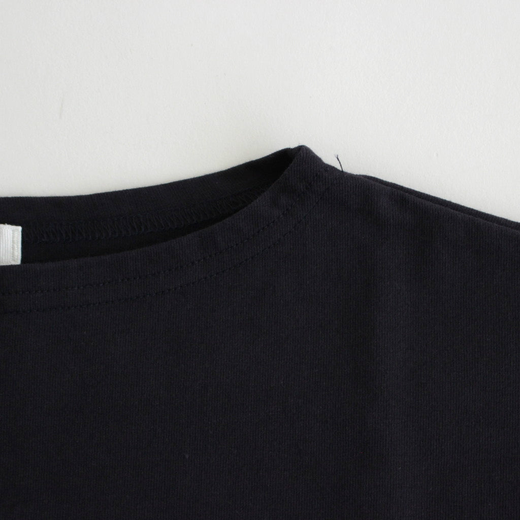 ORGANIC COTTON JERSEY BOAT NECK P/O #NAVY [17041 66345]