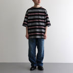 CRABBIE / ジャカード S/S ポケットTee #BLACK [DN-1202C2]