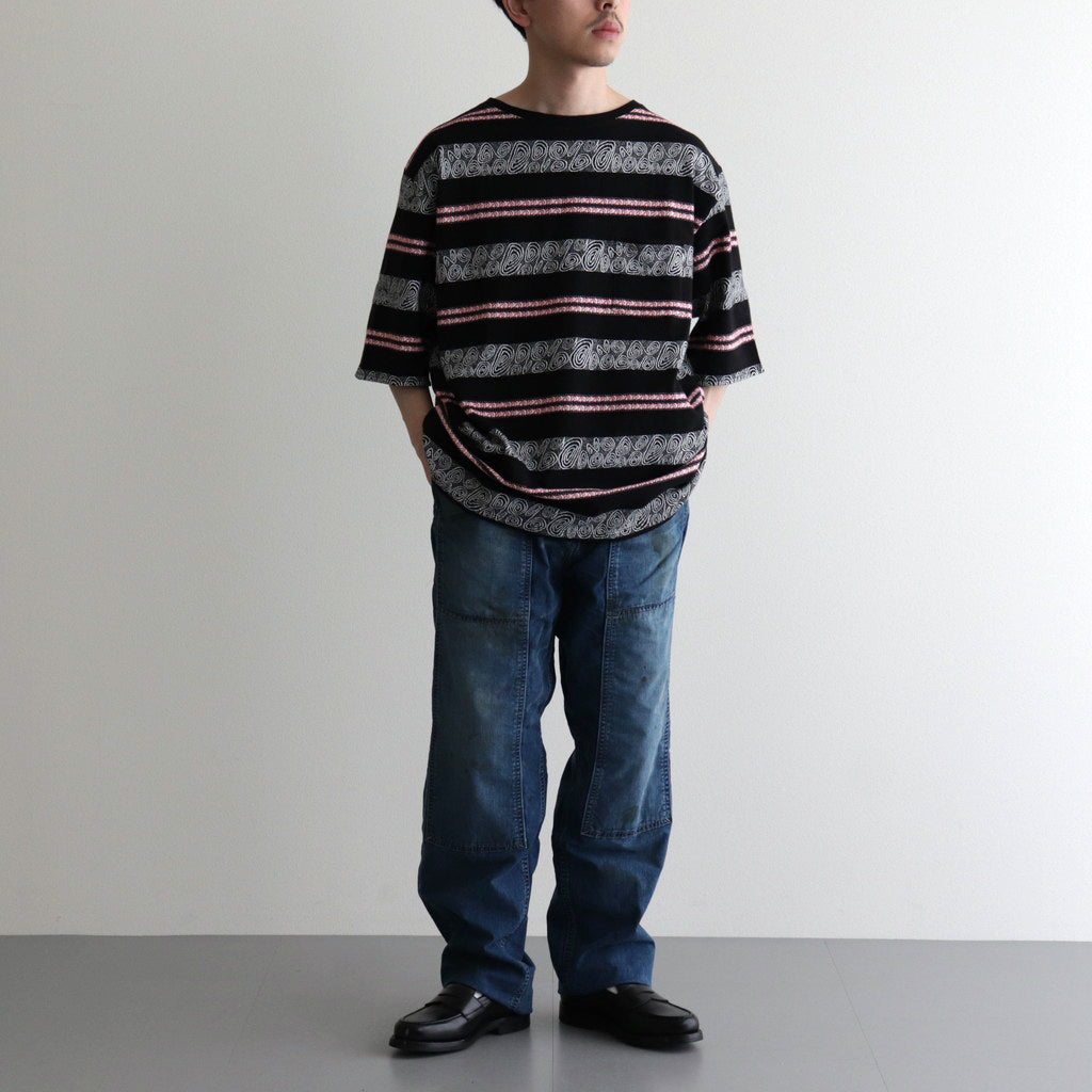 CRABBIE / ジャカード S/S ポケットTee #BLACK [DN-1202C2]