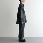 ORGANIC WOOL 2/80 TROPICAL COMFORT FIT SHIRT #OLIVE [A24A-14SH01C]