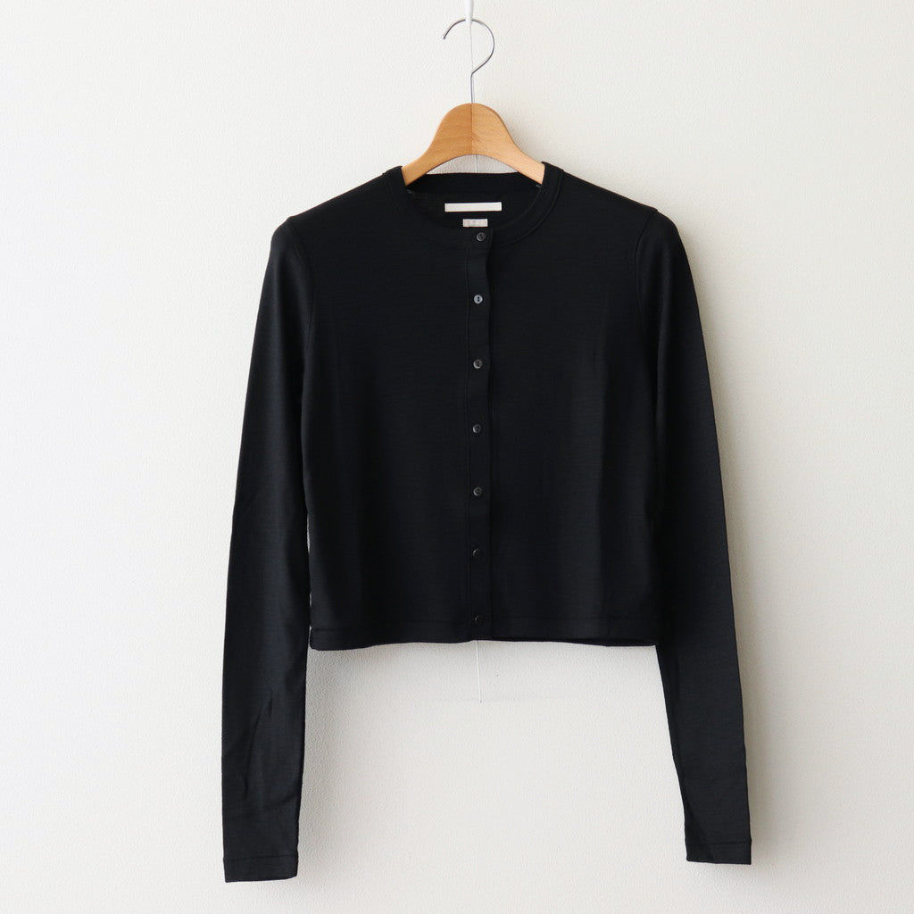 Wool Rib Cardigan #Black [BHSW24F13]