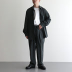 ORGANIC WOOL 2/80 TROPICAL CLASSIC FIT EASY PANTS #OLIVE [A24A-14PT01C]