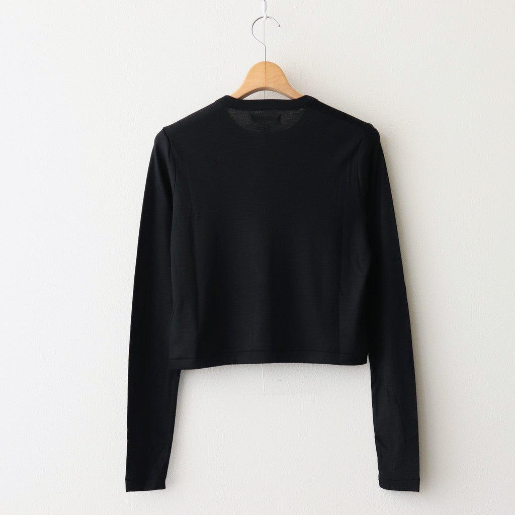 Wool Rib Cardigan #Black [BHSW24F13]