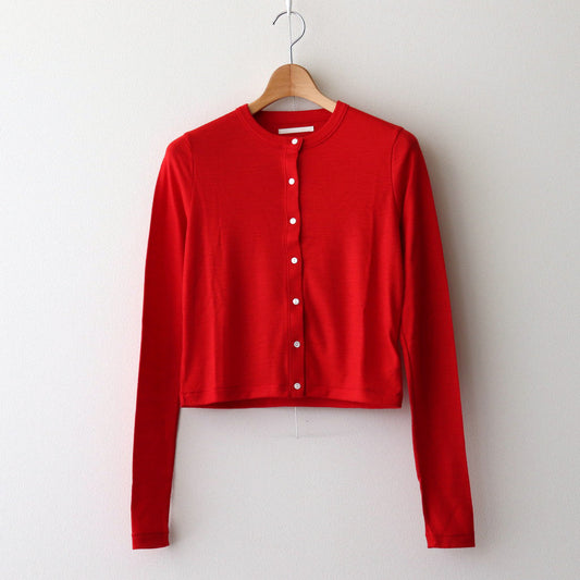 Wool Rib Cardigan #Red [BHSW24F13]