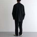 ORGANIC WOOL 2/80 TROPICAL COMFORT FIT SHIRT #BLACK [A24A-14SH01C]